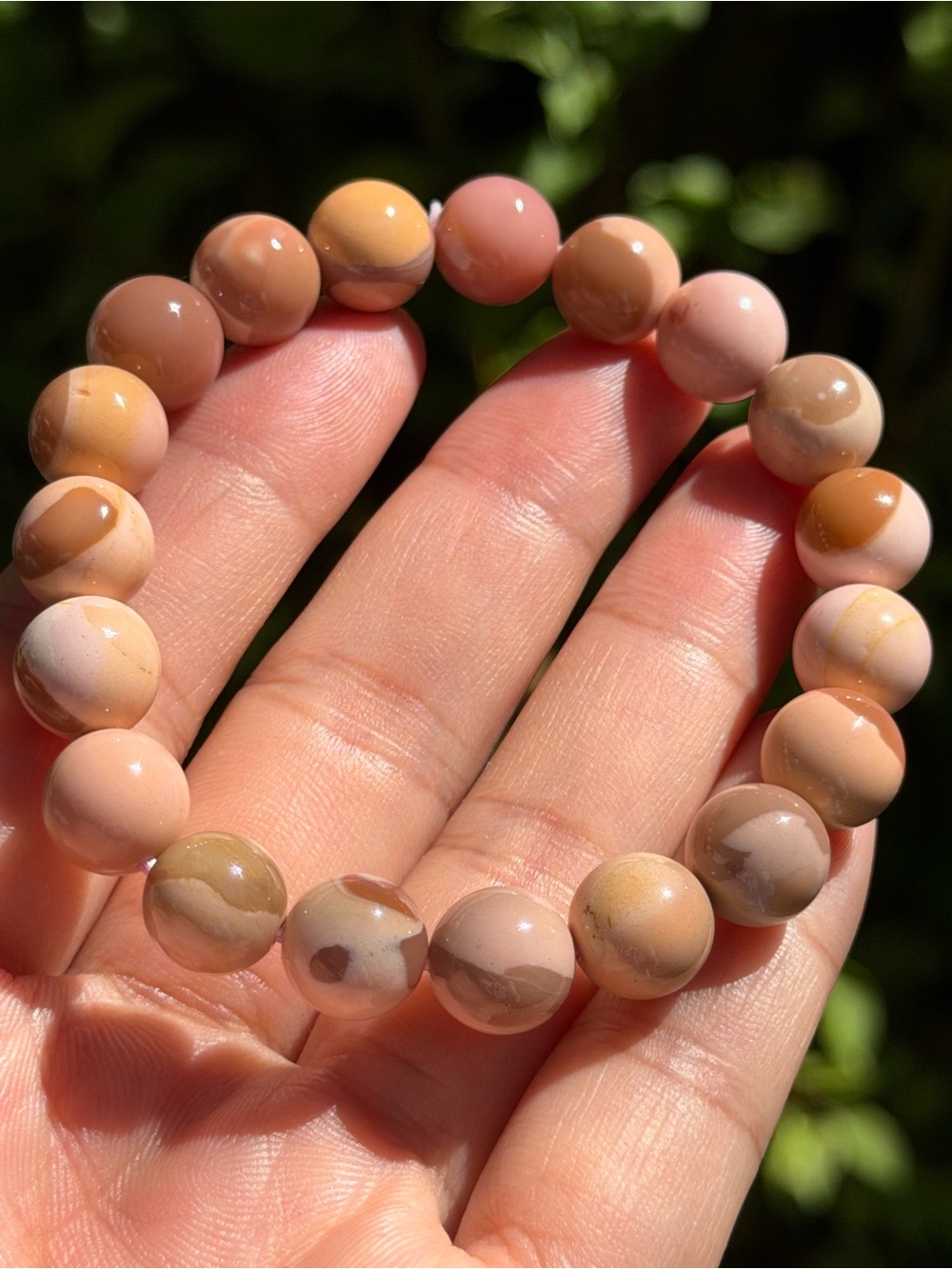 10mm Stretchable Pink Opal Bracelet 2234